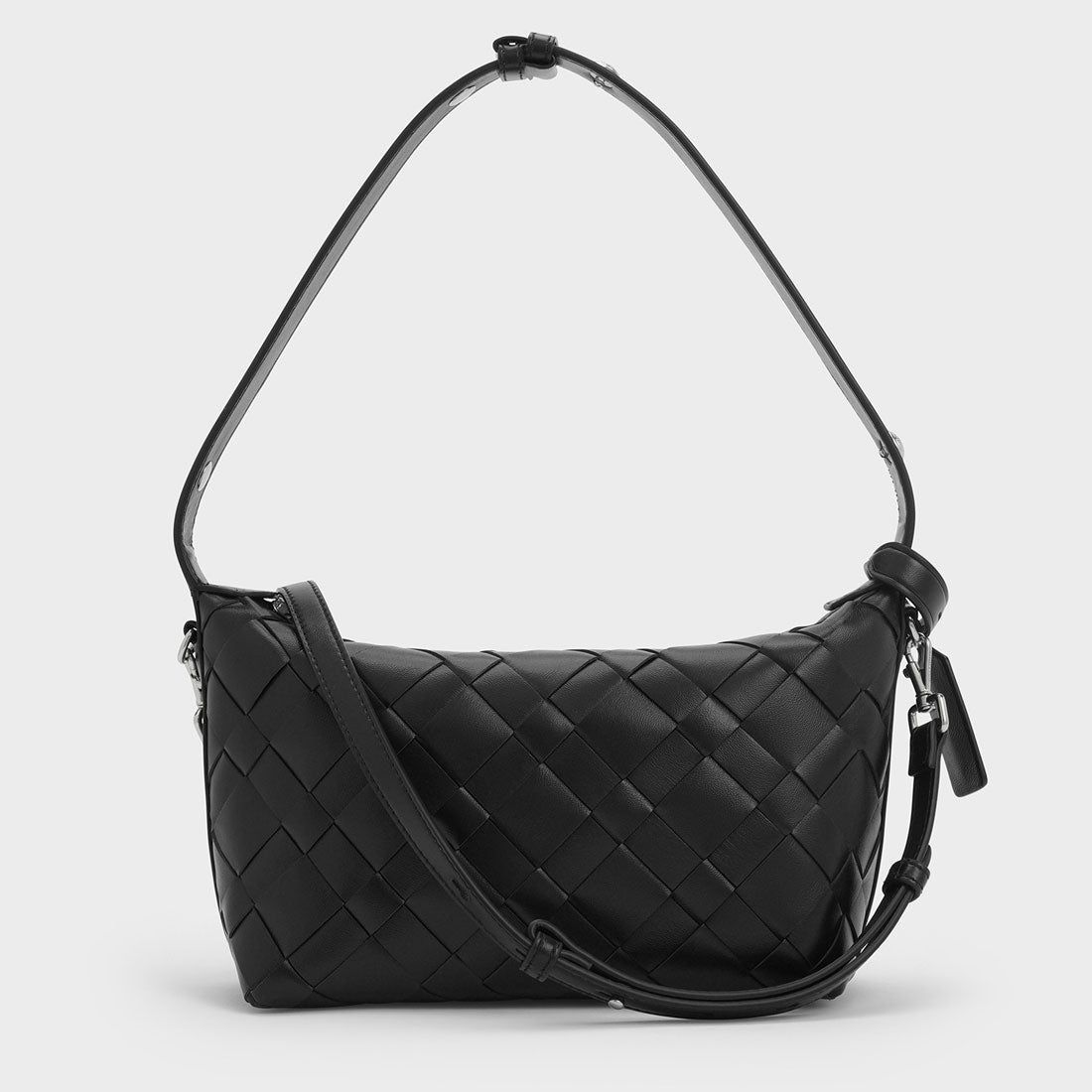 CHARLES & KEITH Ivette イヴェット ウーブンショルダーバッグ （Noir