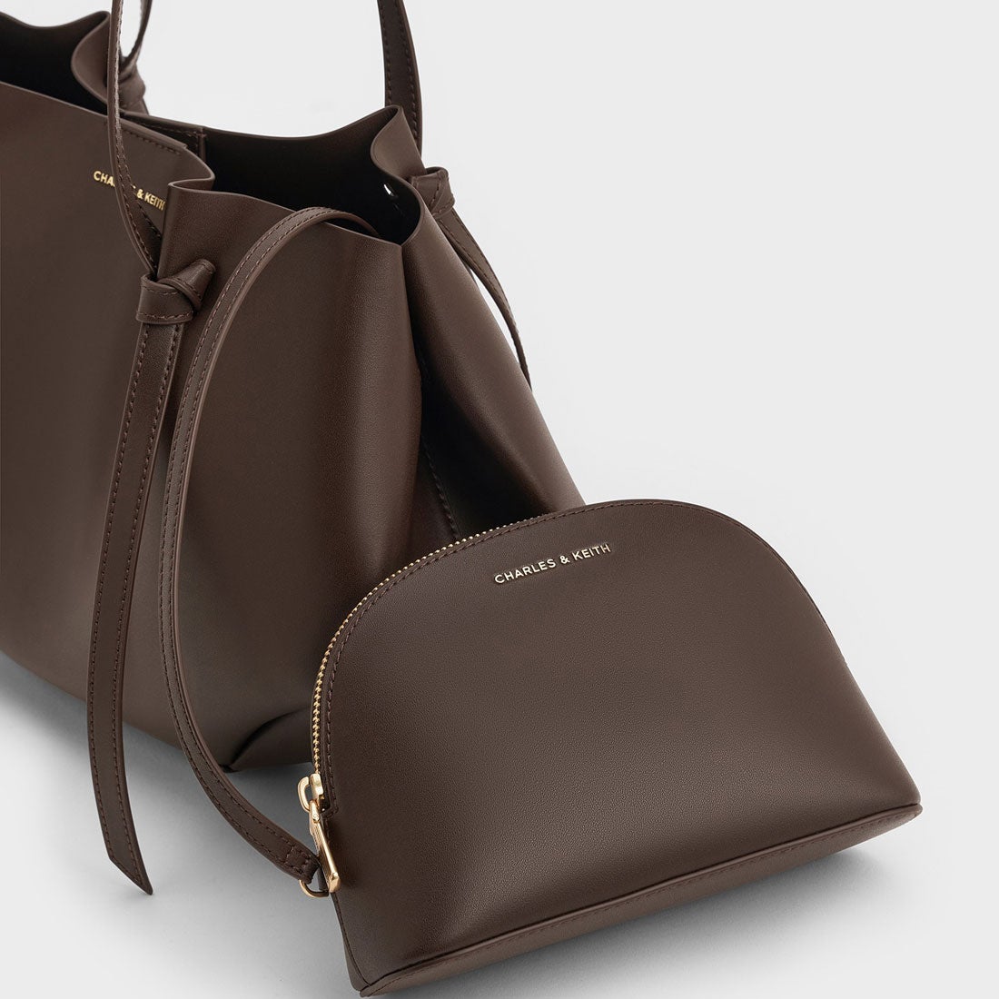 CHARLES & KEITH Calla カルラ トートバッグ （Espresso Brown