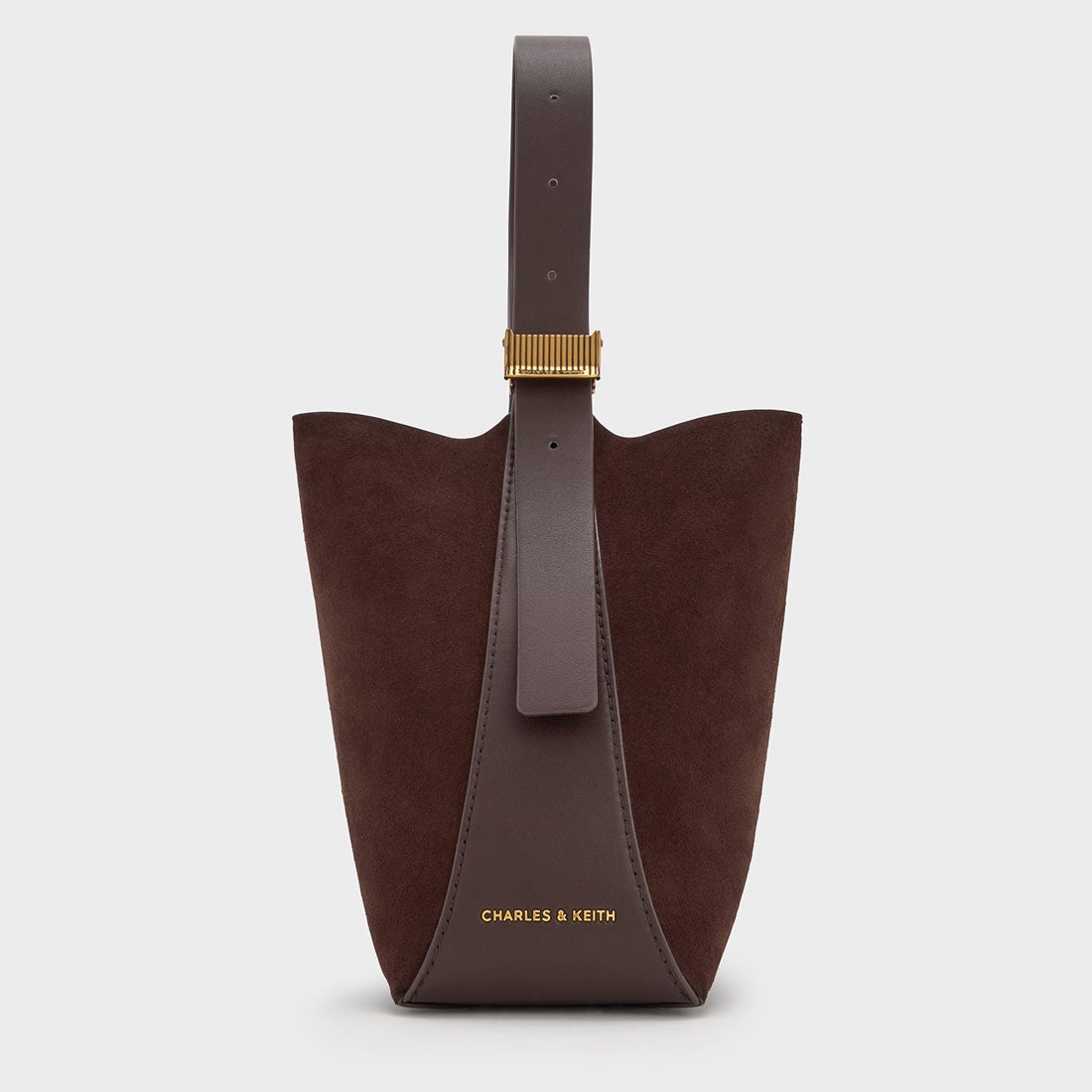 CHARLES & KEITH Edna エドナ バケツバッグ （Espresso Brown） -靴