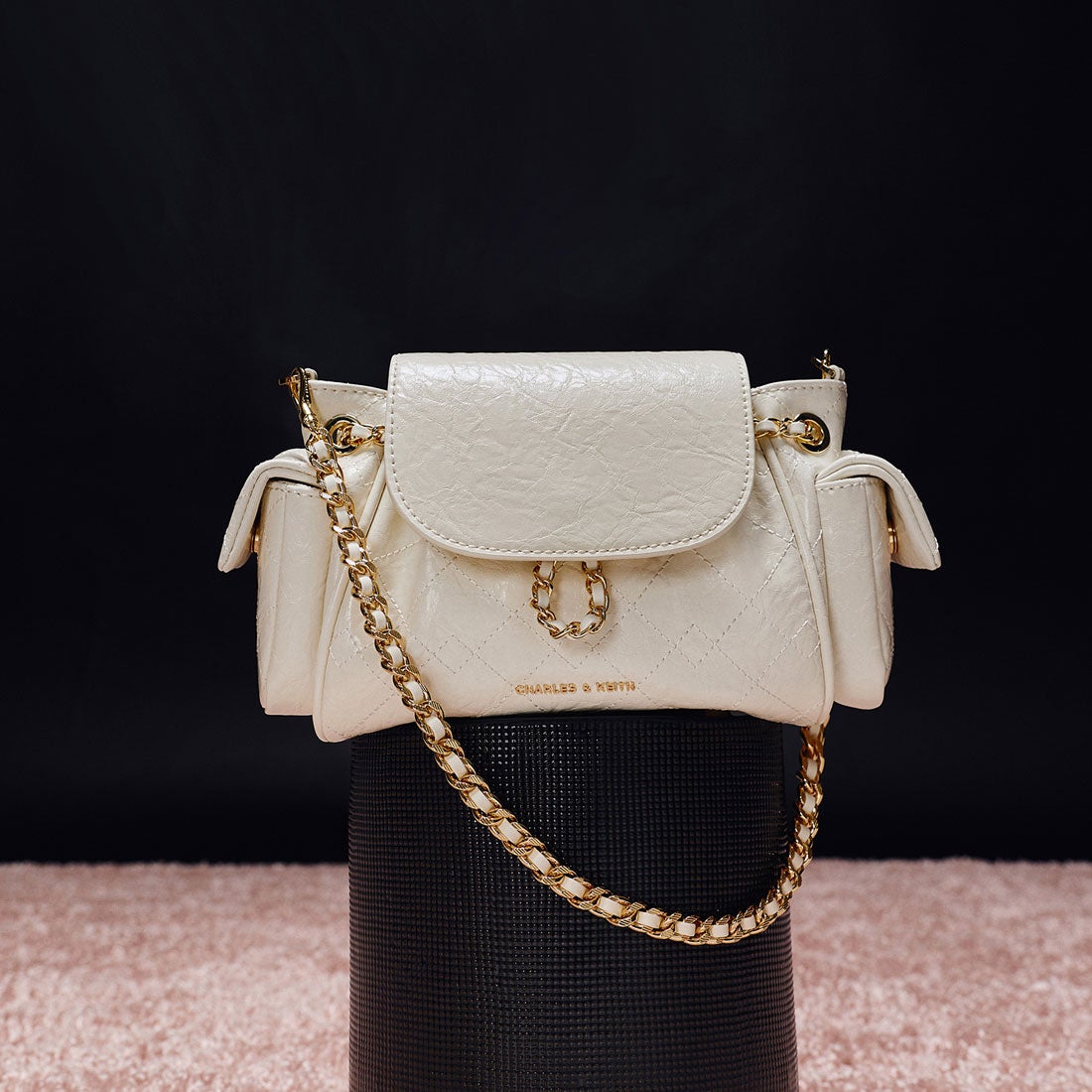 CHARLES & KEITH Duo ドゥオ ツーウェイフロントフラップバックパック