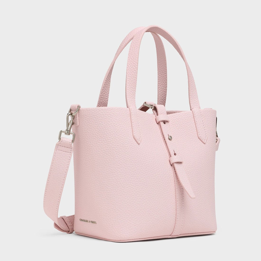 CHARLES & KEITH Beryl ベリル リサイクルレザーバケツバッグ （Cotton