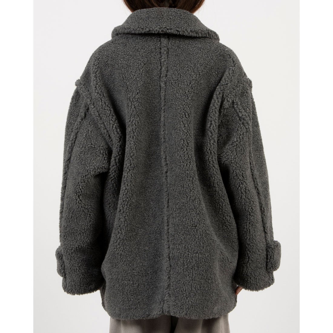 クラネ CLANE RIDGE POCKET BOA OVER COAT （GRAY） -靴＆ファッション