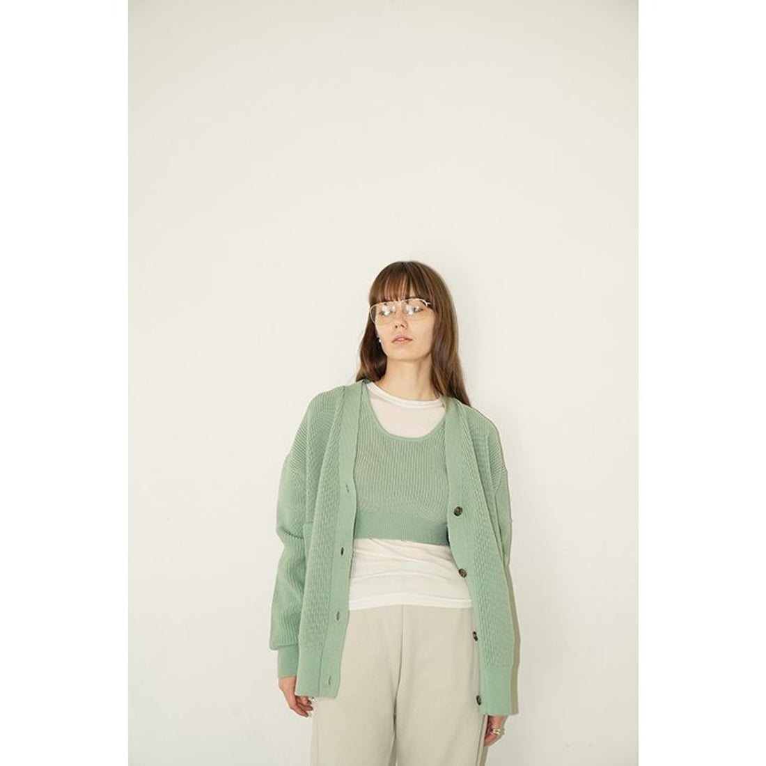 クラネ CLANE BUSTIER SET KNIT C/D （MINT） - ファッション通販