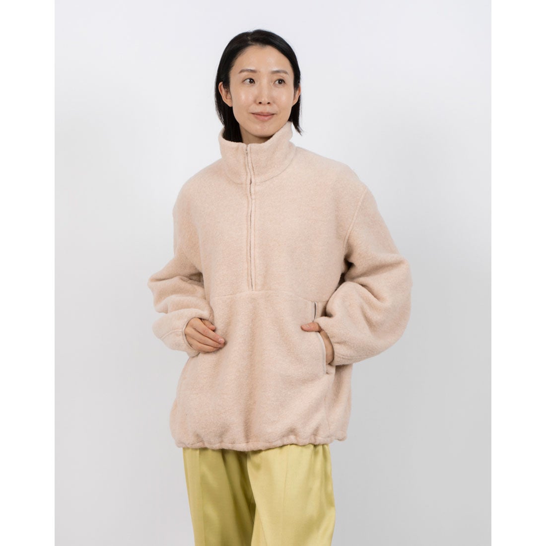 クラネ CLANE SLIVER HALF ZIP TOPS/CHARCOAL GRAY/F （CHARCOAL GRAY