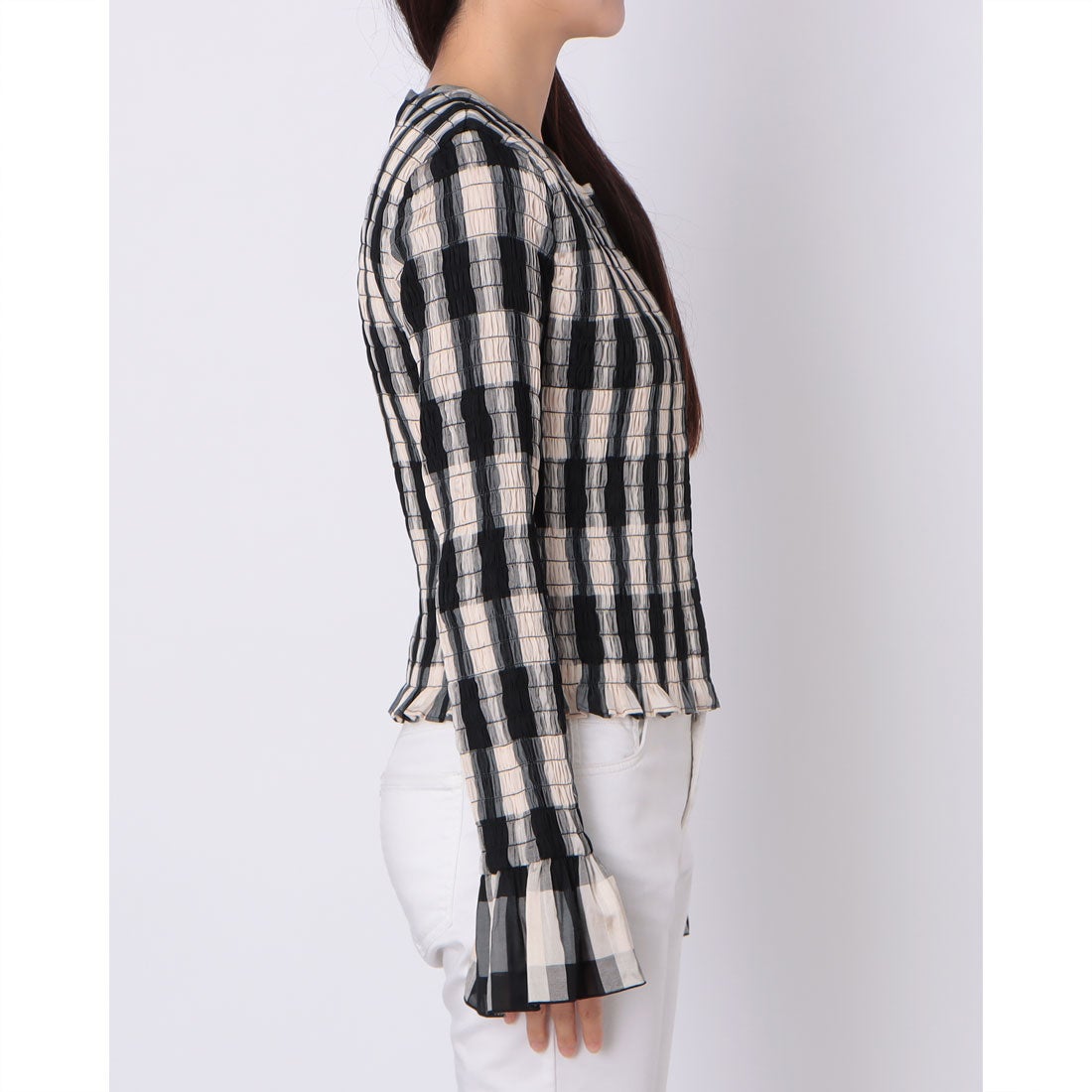 クラネ CLANE SHIRRING DESIGN BLOUSE （MIX） -ファッション通販