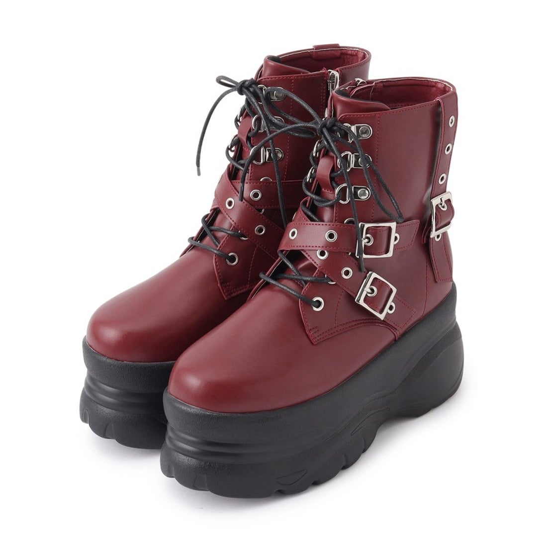 シーエス ティーアンドピー csT&P 厚底レースアップベルトデザイン