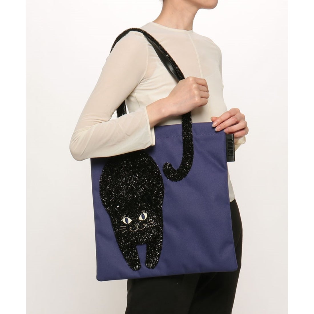 ANNA SUI ポータブル しっぽトートバッグ パープル -人気ブランドの