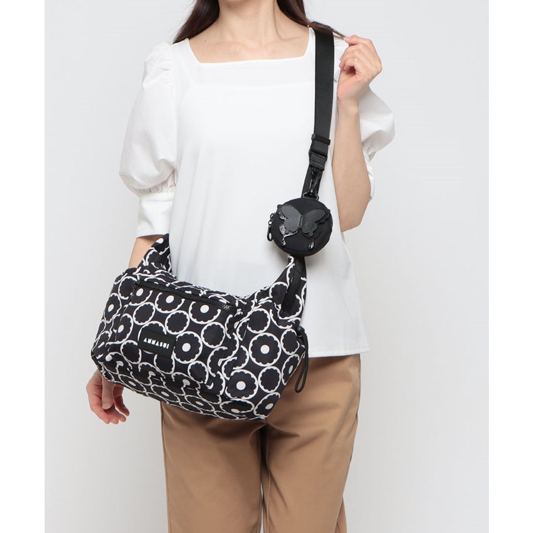 ミナペルホネン rosy ハンドメイドバッグ 1129Ⓑ バッグ