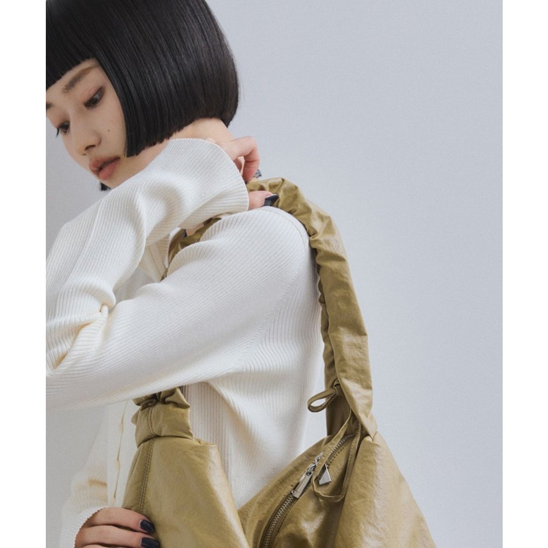 アダム エ ロペ ADAM ET ROPE' ボックスギャザーワンショルダーバッグ