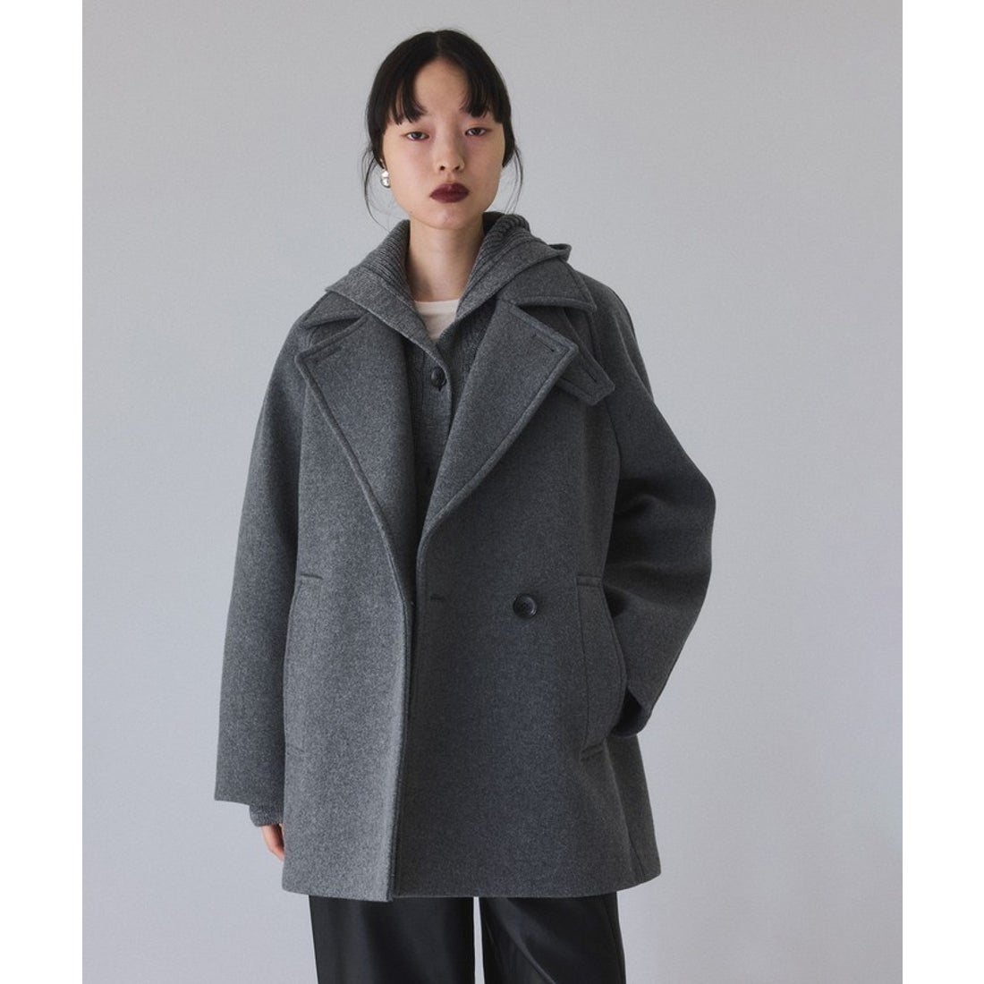 アダム エ ロペ ADAM ET ROPE' ウールボンディングミドルコート