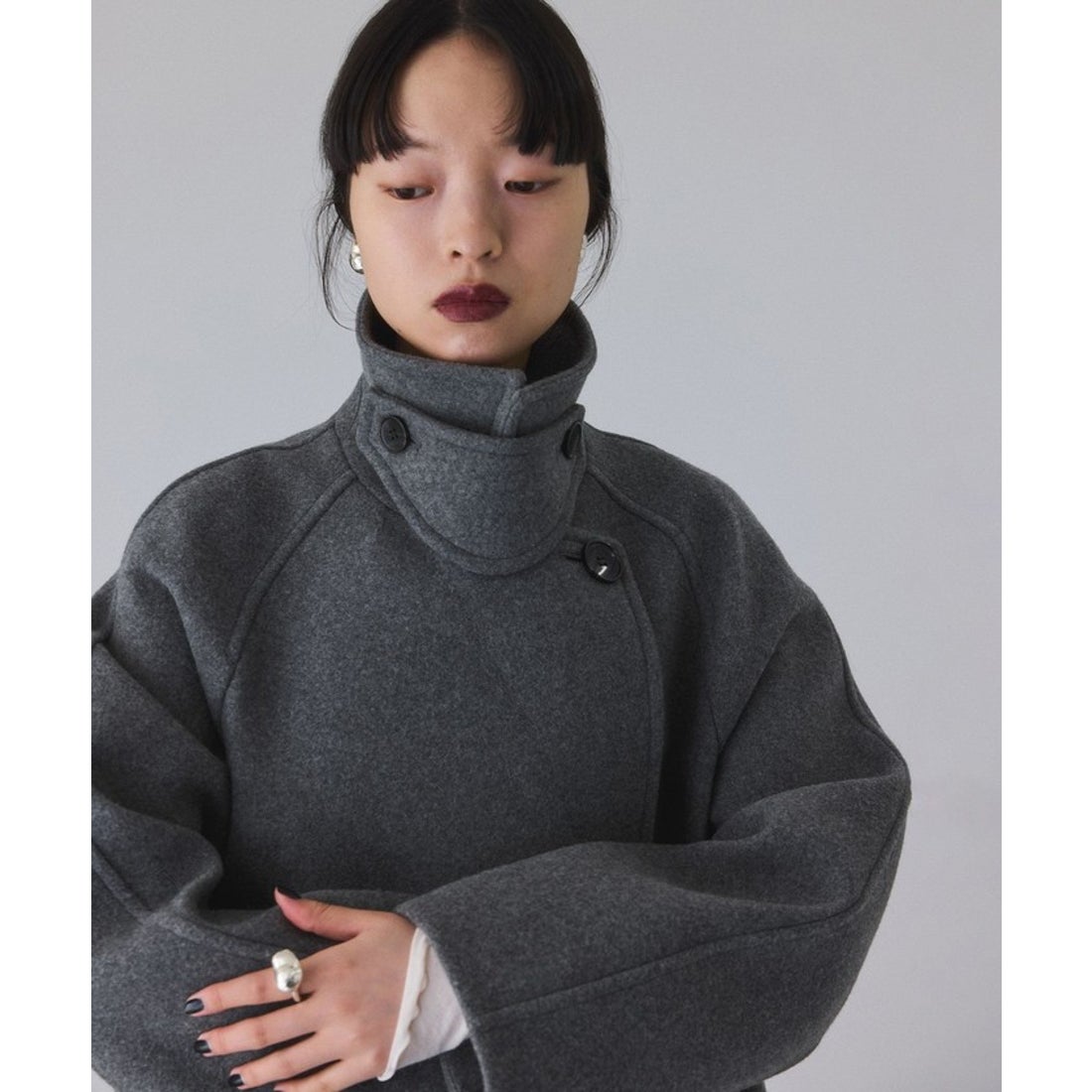 アダム エ ロペ ADAM ET ROPE' ウールボンディングミドルコート