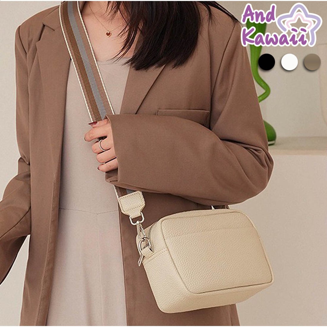 アンドカワイイ And Kawaii ショルダーバッグ キルティングレザー ミニ