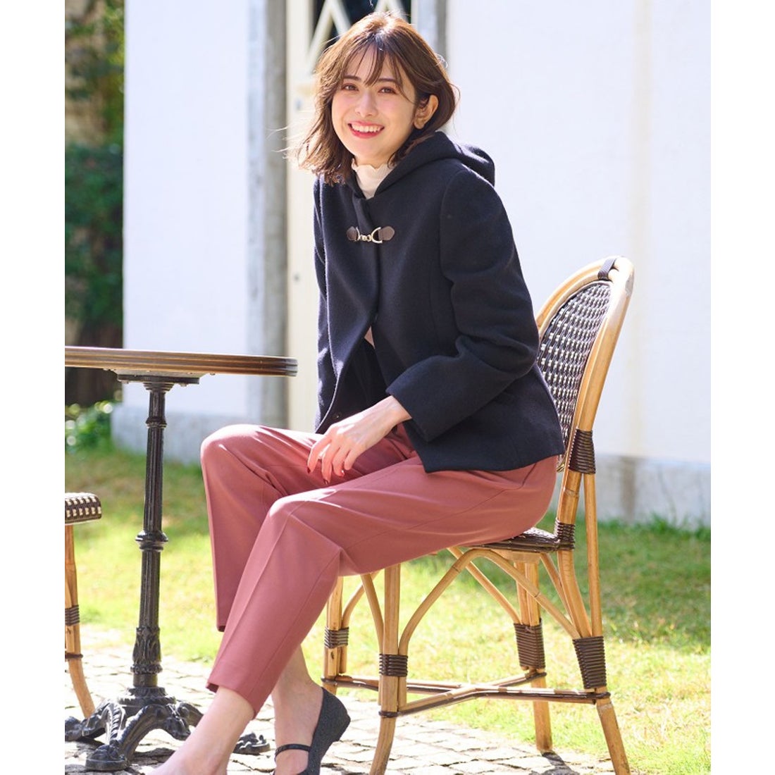 エニィスィス ANY SIS 【2WAY】ファインウールモッサ ショートコート