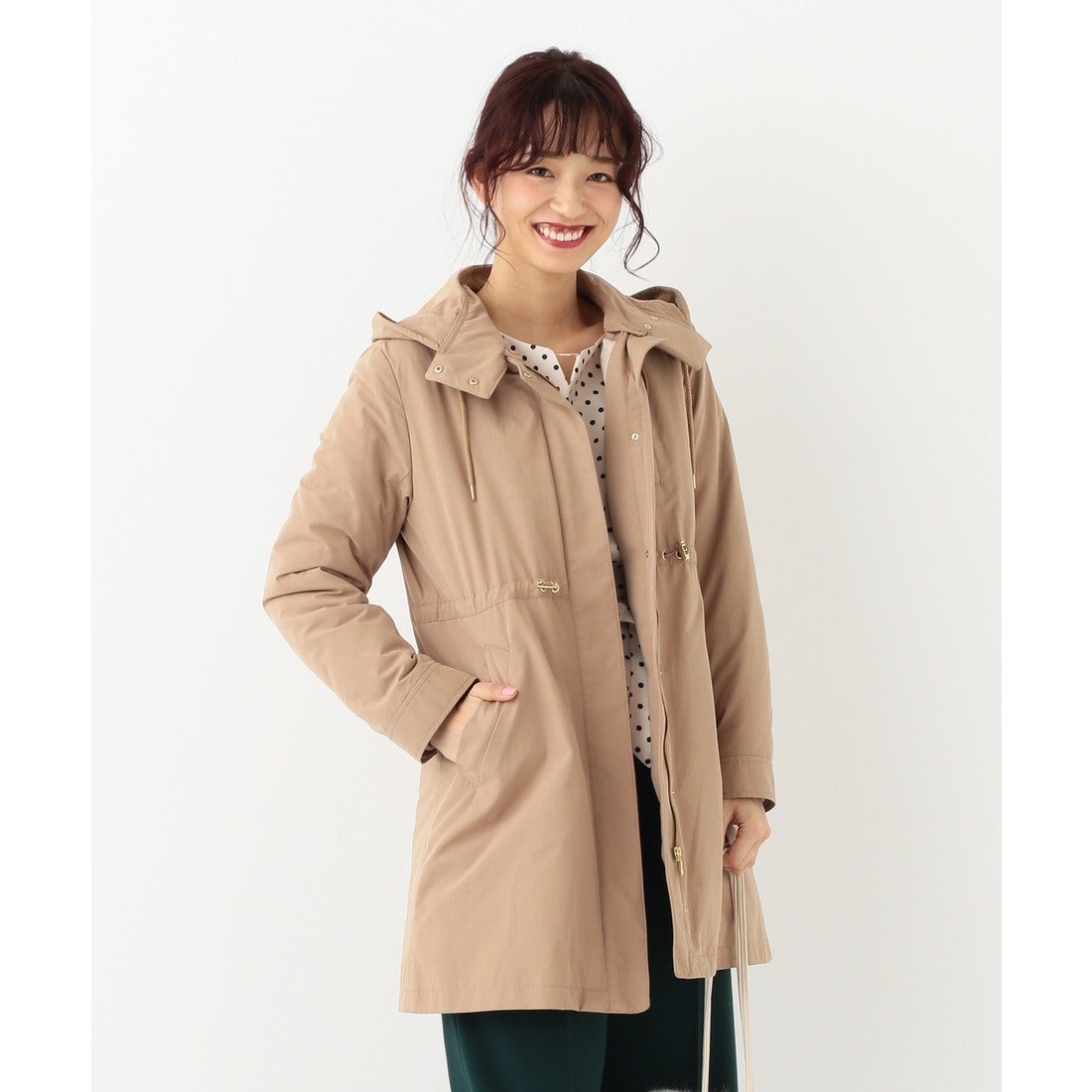 ANY SIS 【3WAY・ライナー付き】T/Cロイヤル モッズ コート （ベージュ