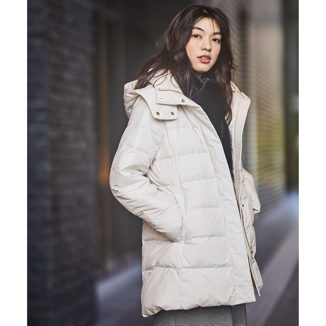 ANY 【洗濯機可/フード取り外し可能/撥水】楽映えリッチロング丈ダウン