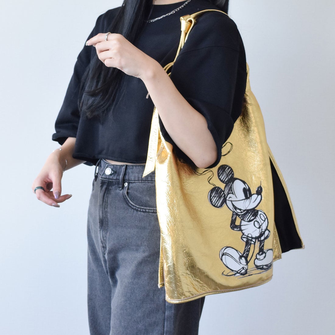 アニタ ビラルディ Anita Bilardi ミッキープリントレザーバッグ