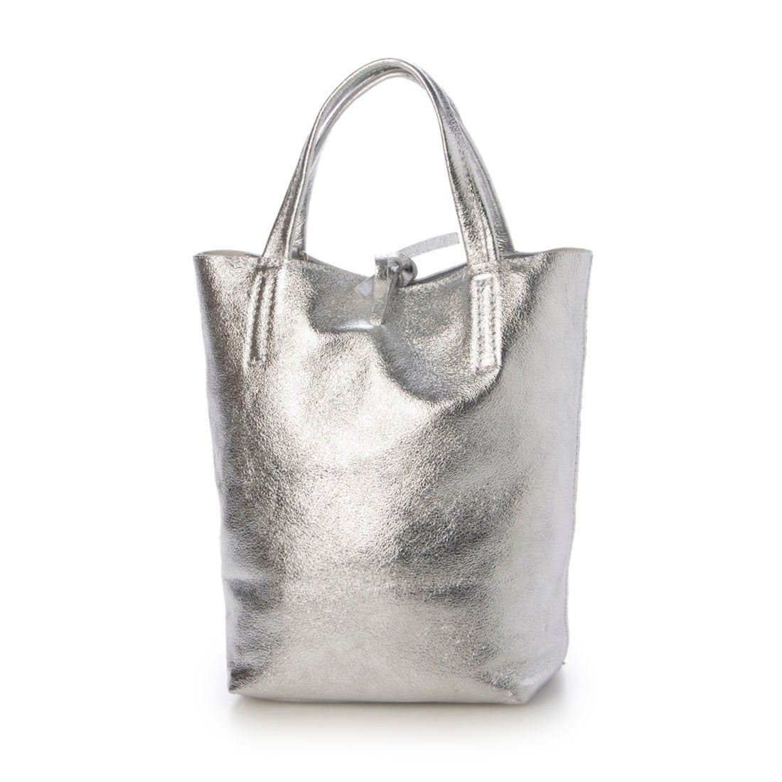 アンドレアカルドネ Andrea Cardone メタリックレザーミニトートバッグ