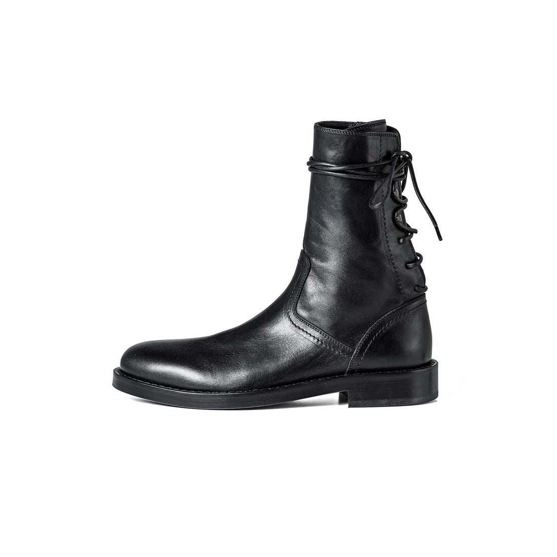 Ann Demeulemeester Heiko Laced Back Ankle Boots （BLACK） -FASCINATE
