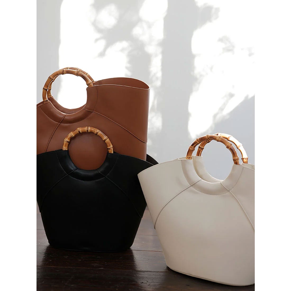 アニュアンス anuans バンブーハンドルバッグ （BLACK） -靴