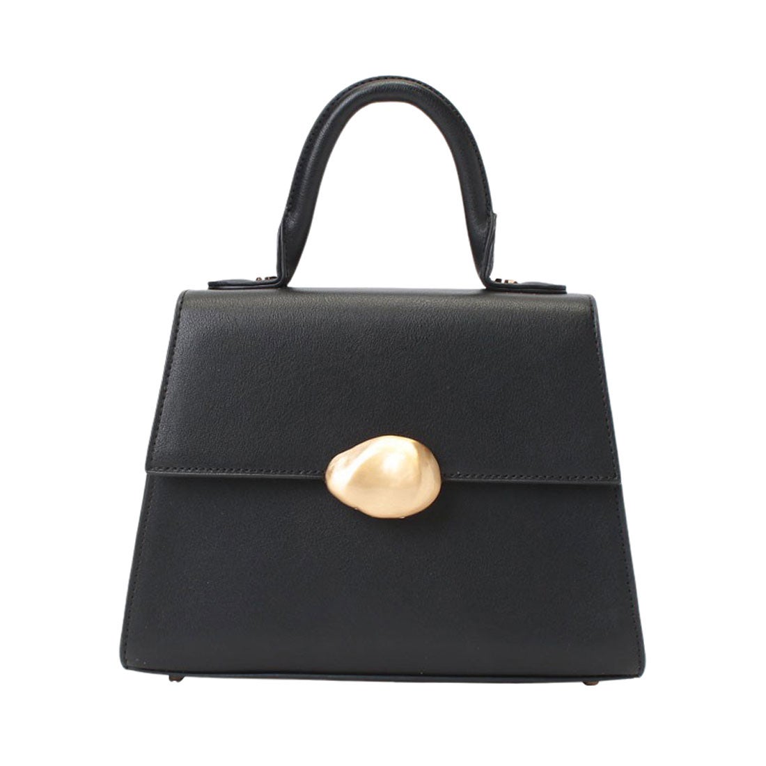 アニュアンス anuans モチーフ付きミニハンドルバッグ （BLACK