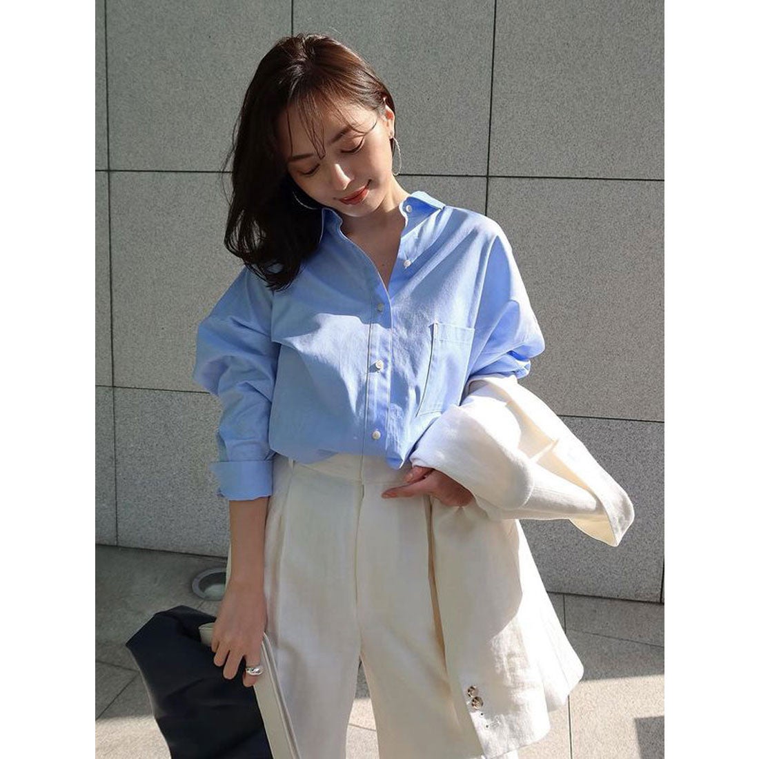 アニュアンス anuans スタンダードシャツ （BLUE） -靴＆ファッション