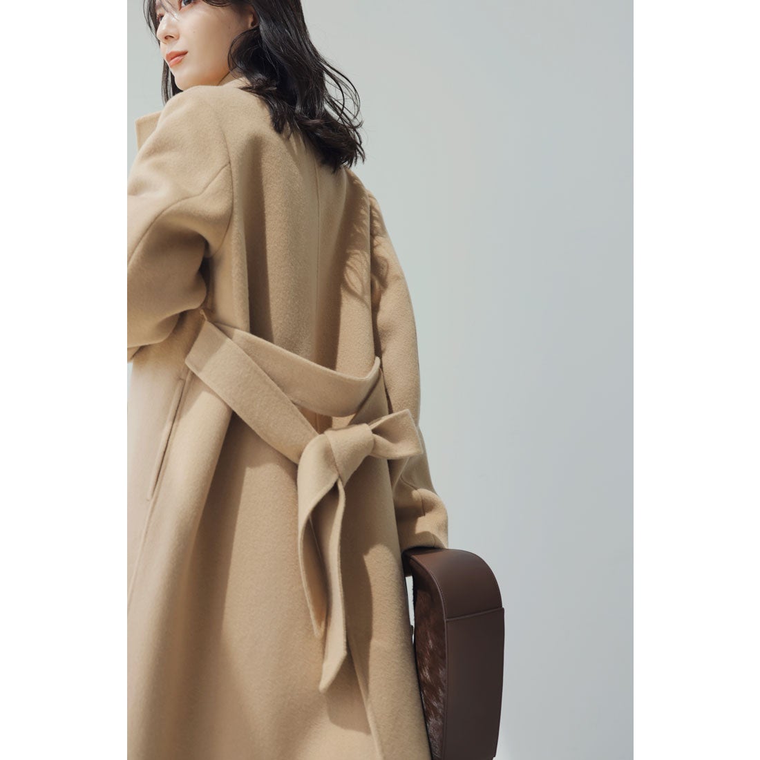 アニュアンス anuans ビッグカラーリバーコート （CAMEL