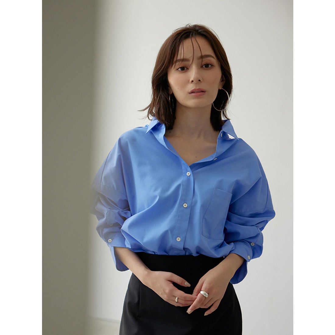 アニュアンス anuans スタンダードシャツ （WHITE） - ファッション