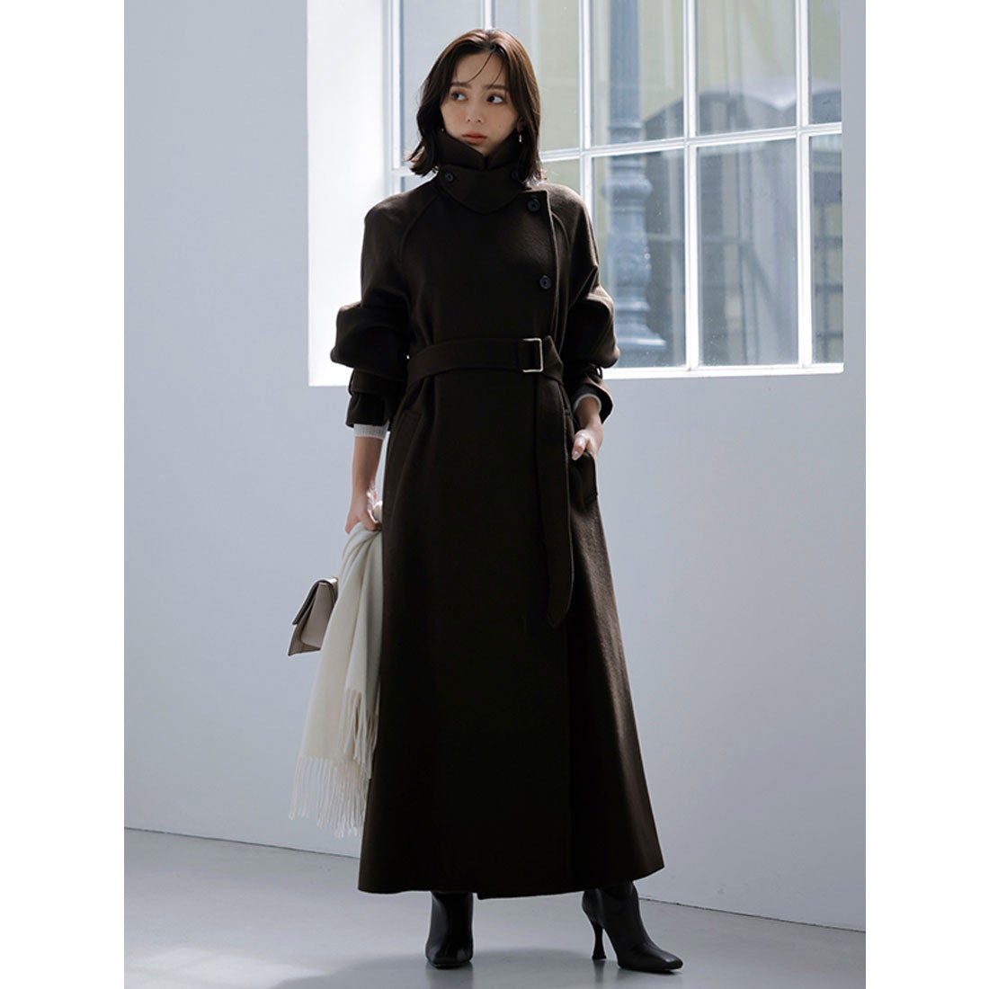 アニュアンス anuans ウールトレンチコート （BROWN） - ファッション