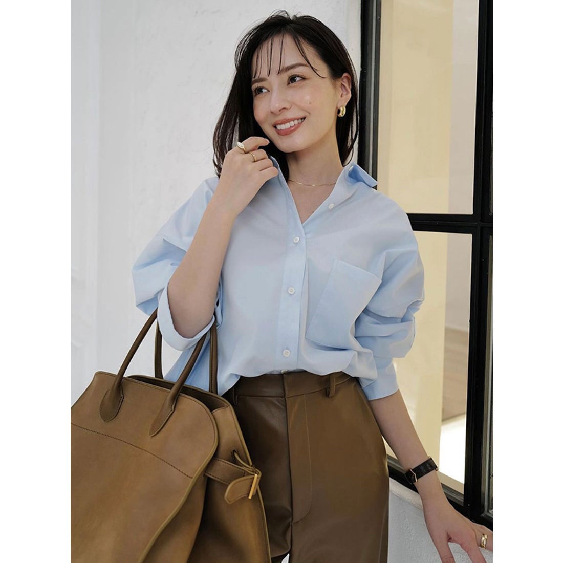 アニュアンス anuans 【25AW】スタンダードシャツ （SAX