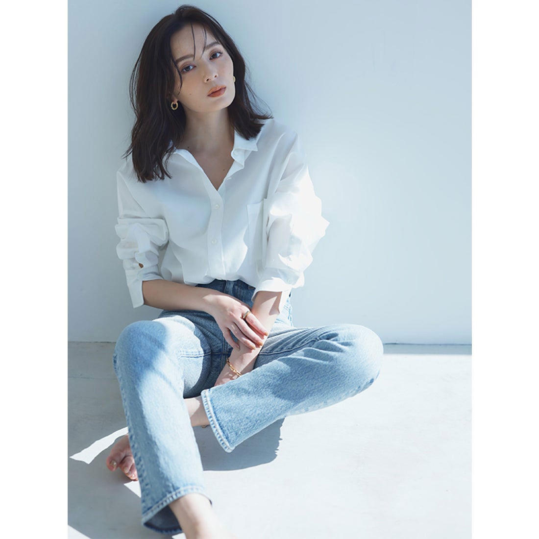 アニュアンス anuans 【25AW】スタンダードシャツ （WHITE） -靴