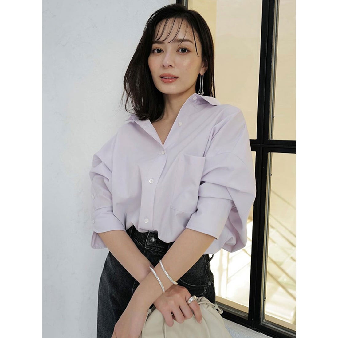 アニュアンス anuans 【25AW】スタンダードシャツ （LAVENDER） -靴