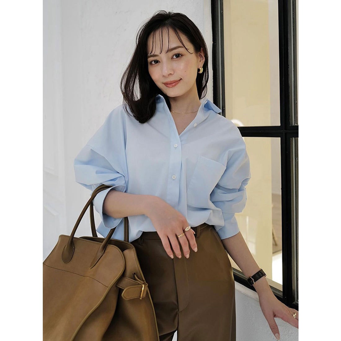 アニュアンス anuans スタンダードシャツ （YELLOW） - ファッション