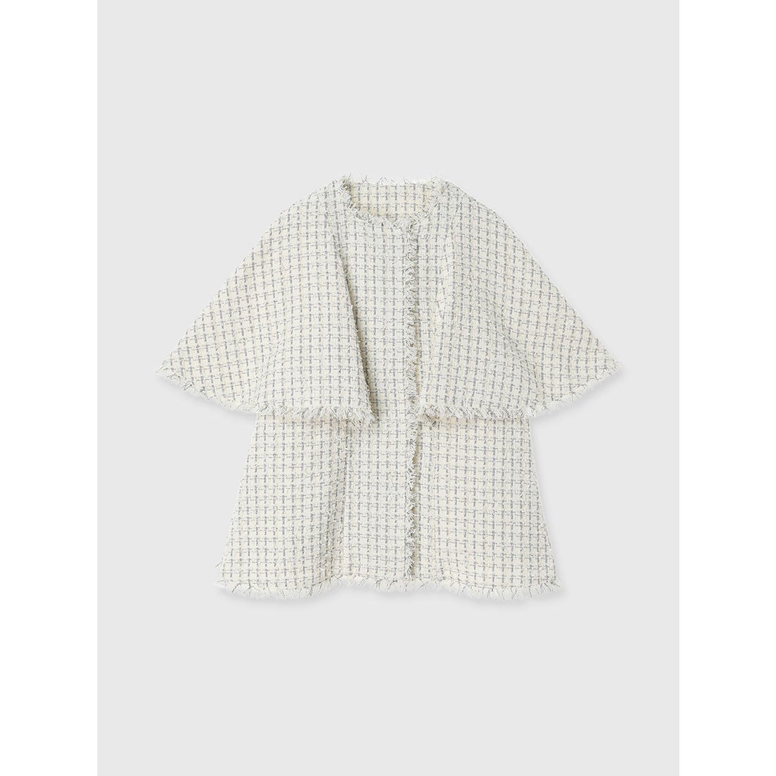 アニュアンス anuans ツイードケープジャケット （WHITE