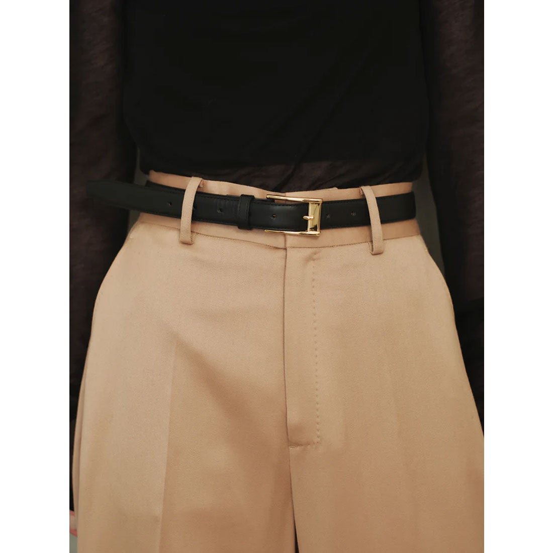 アニュアンス anuans スクエアバックルベルト （BLACK） -ファッション