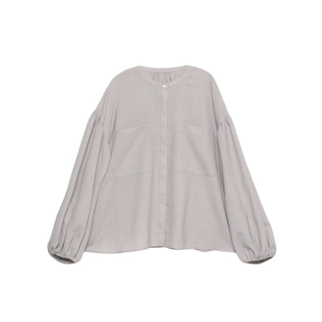 アニュアンス anuans シアーボリュームスリーブブラウス （LIGHTGREY