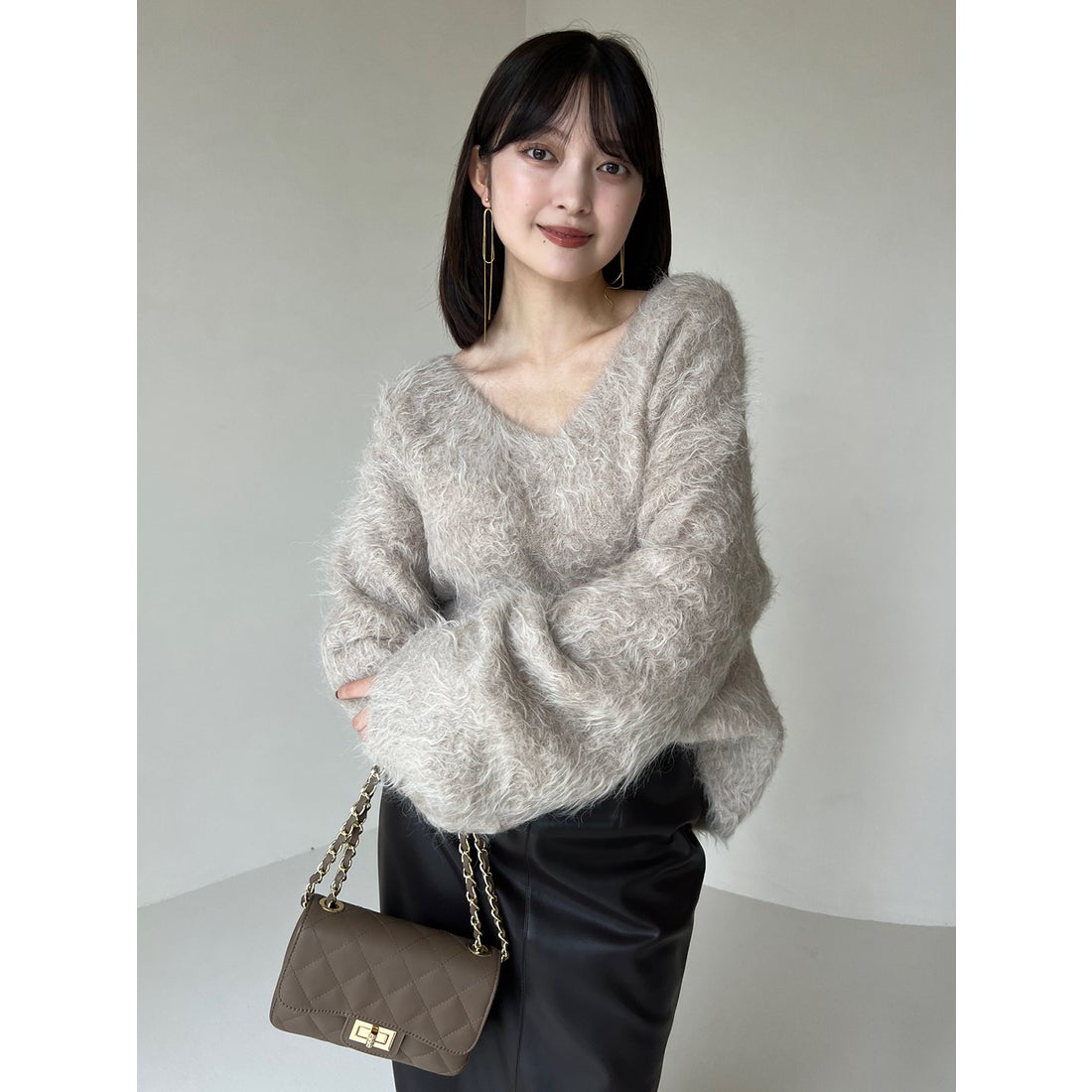 アニュアンス anuans *スーリーアルパカニットプルオーバー （BEIGE