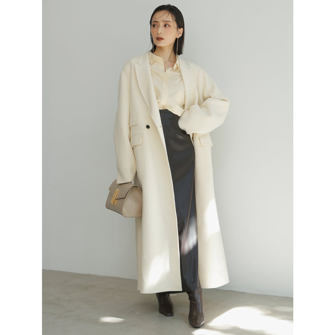 アニュアンス anuans リバーロングダブルポケットチェスターコート