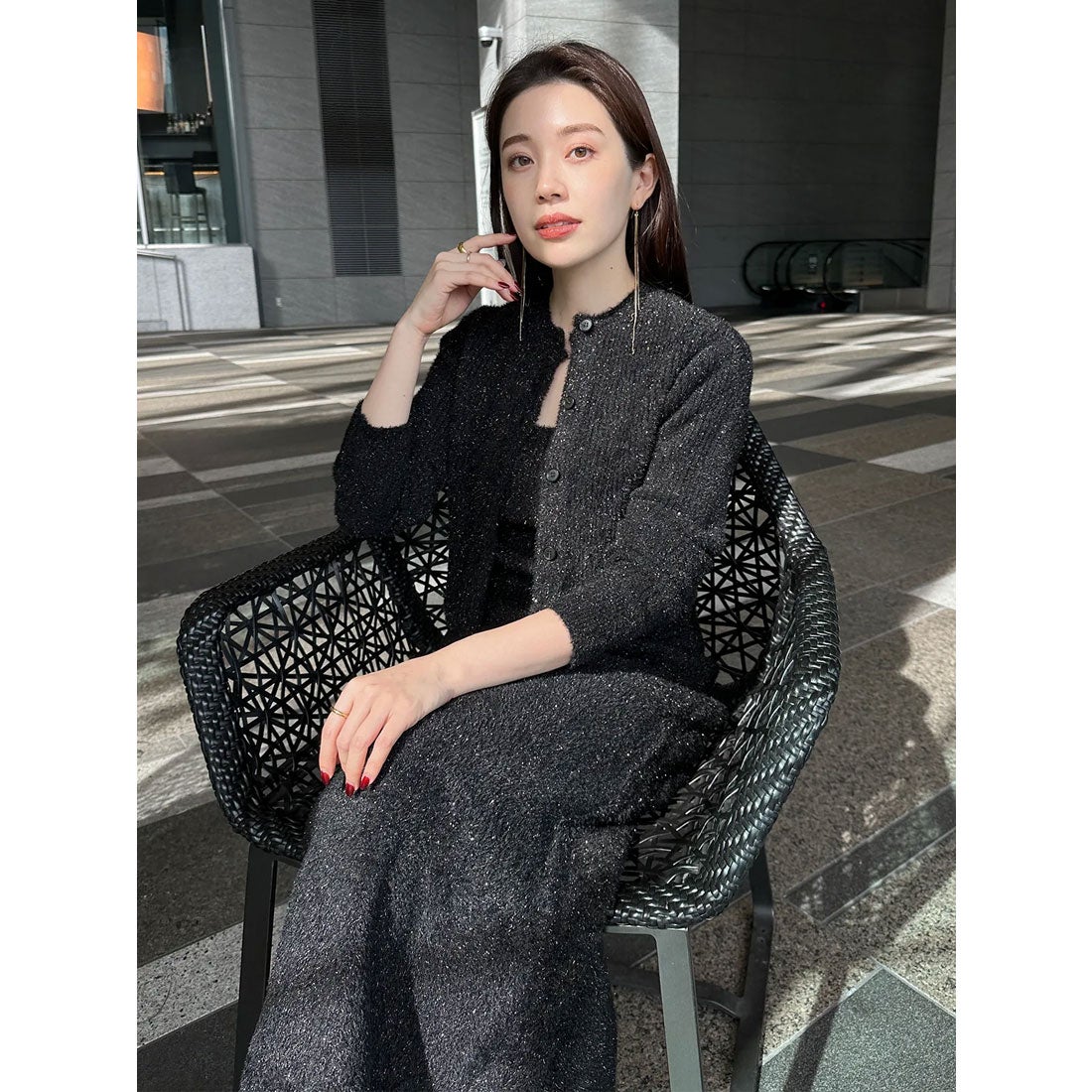 アニュアンス anuans ラメニットアンサンブル （BLACK