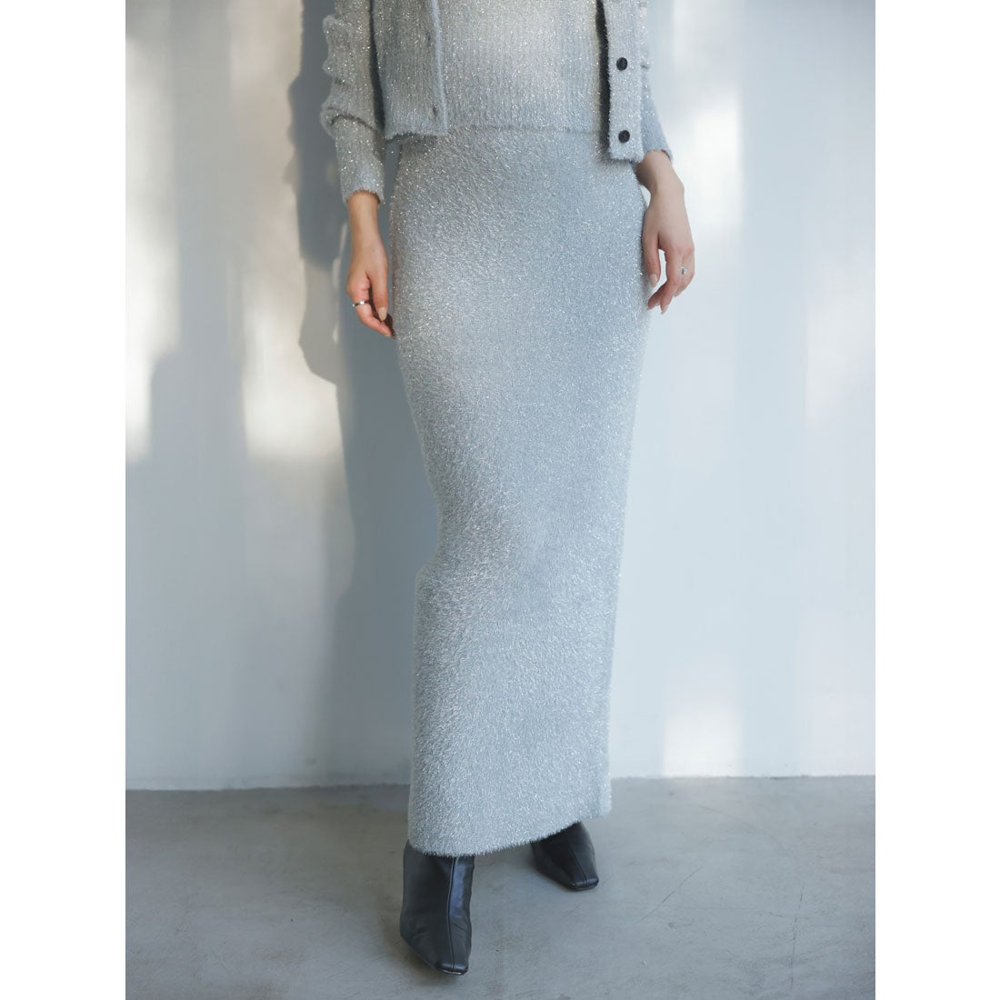 アニュアンス anuans ラメニットアンサンブル （SILVER） -靴