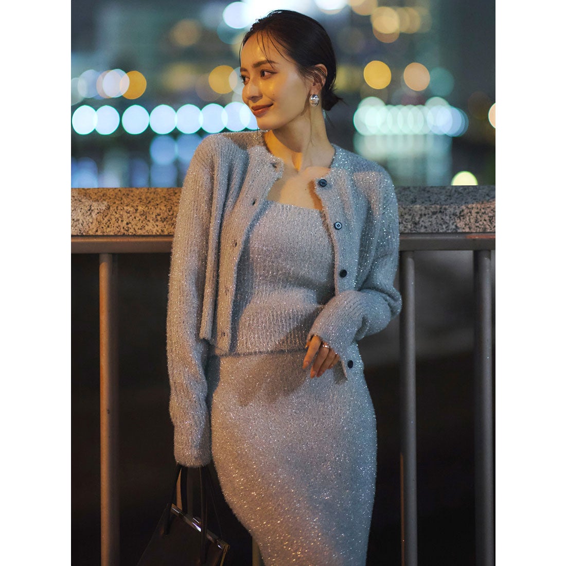 アニュアンス anuans ラメニットアンサンブル （SILVER） -靴