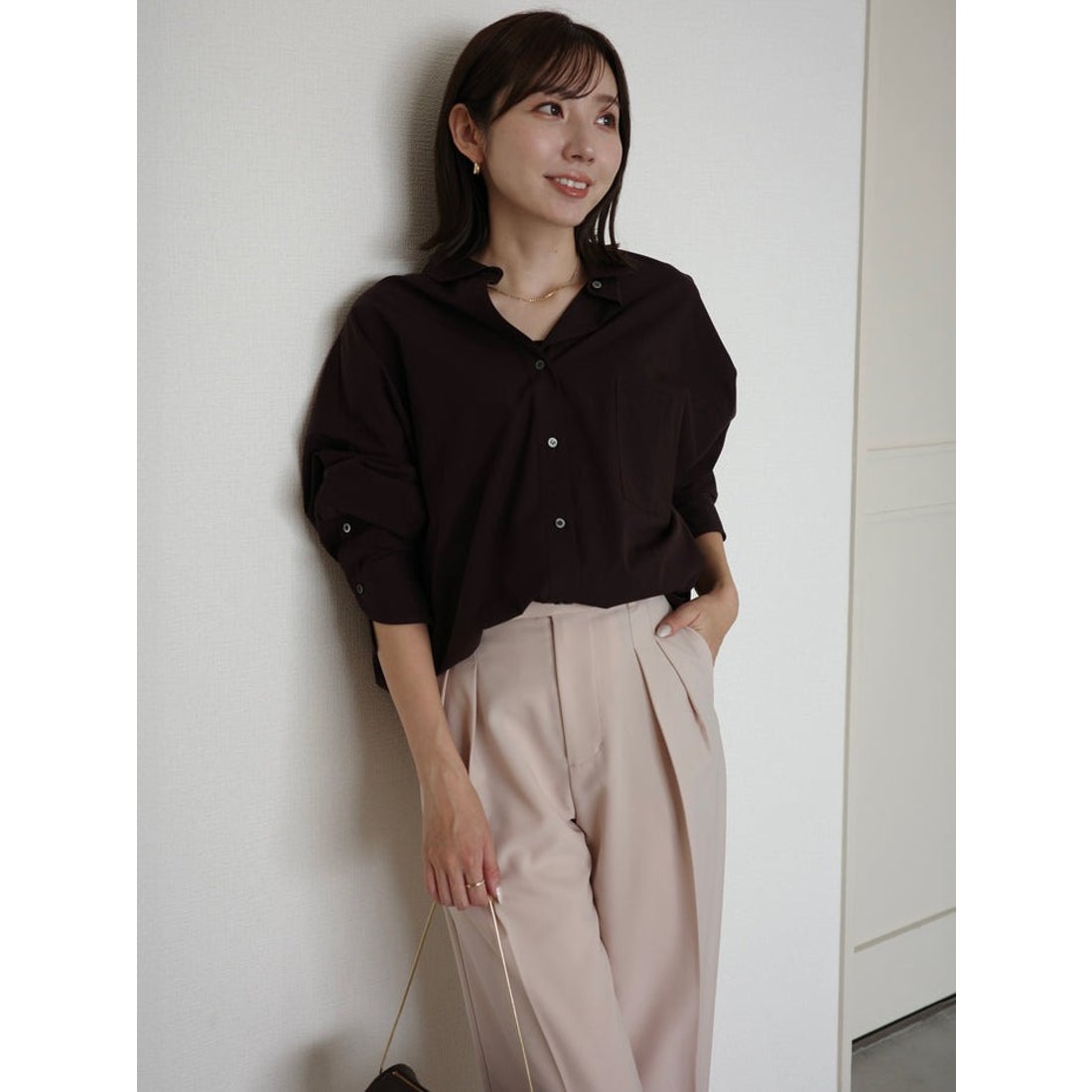 アニュアンス anuans スタンダードシャツ （DARK BROWN） -靴