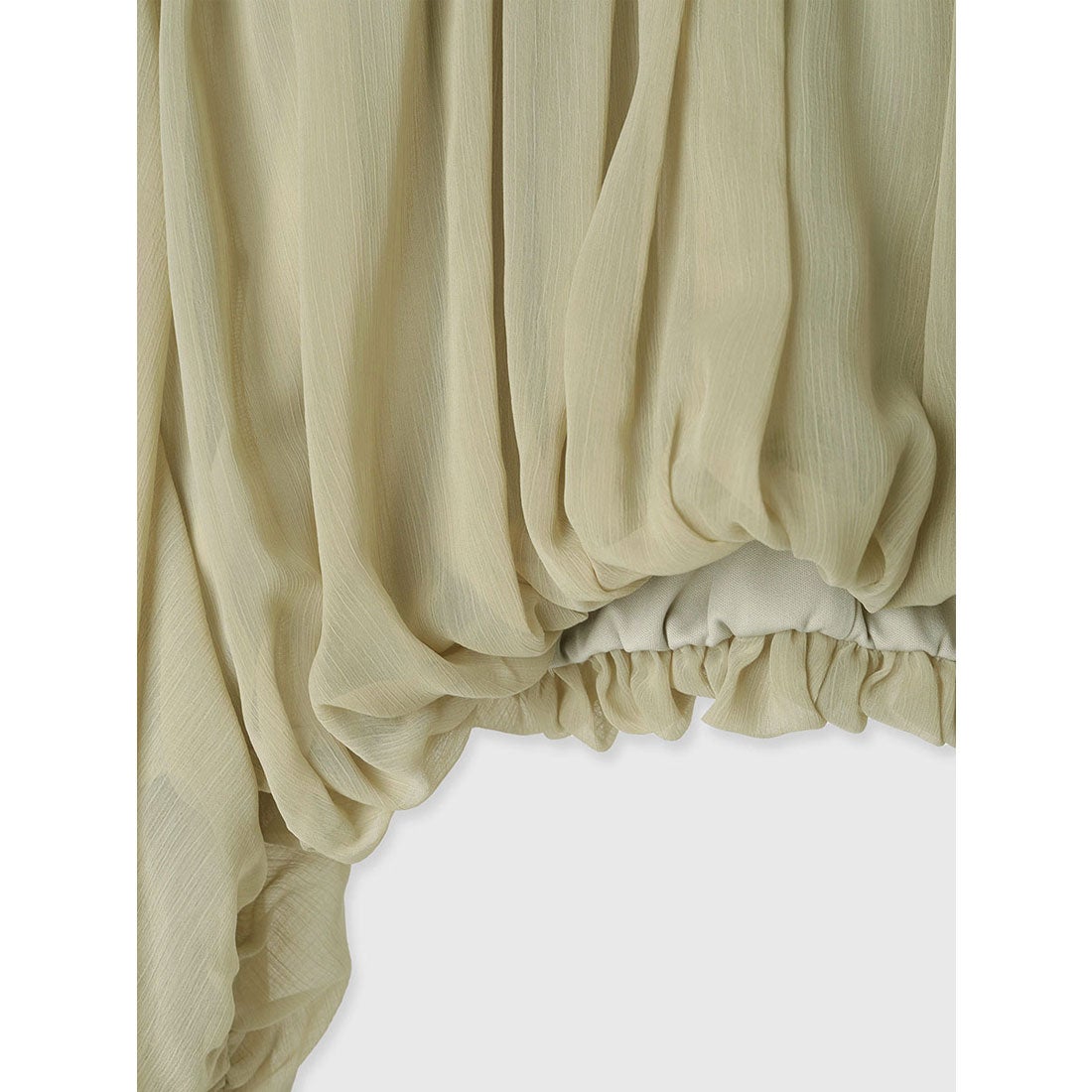 アニュアンス anuans シフォンボリュームブラウス （SAGE GREEN