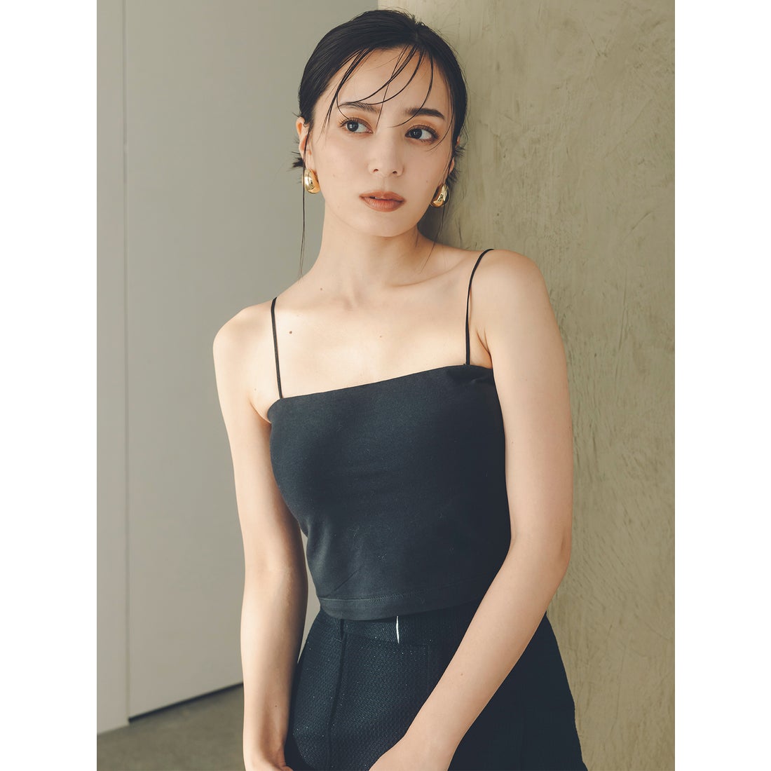 アニュアンス anuans キャミソールベアトップ （BLACK