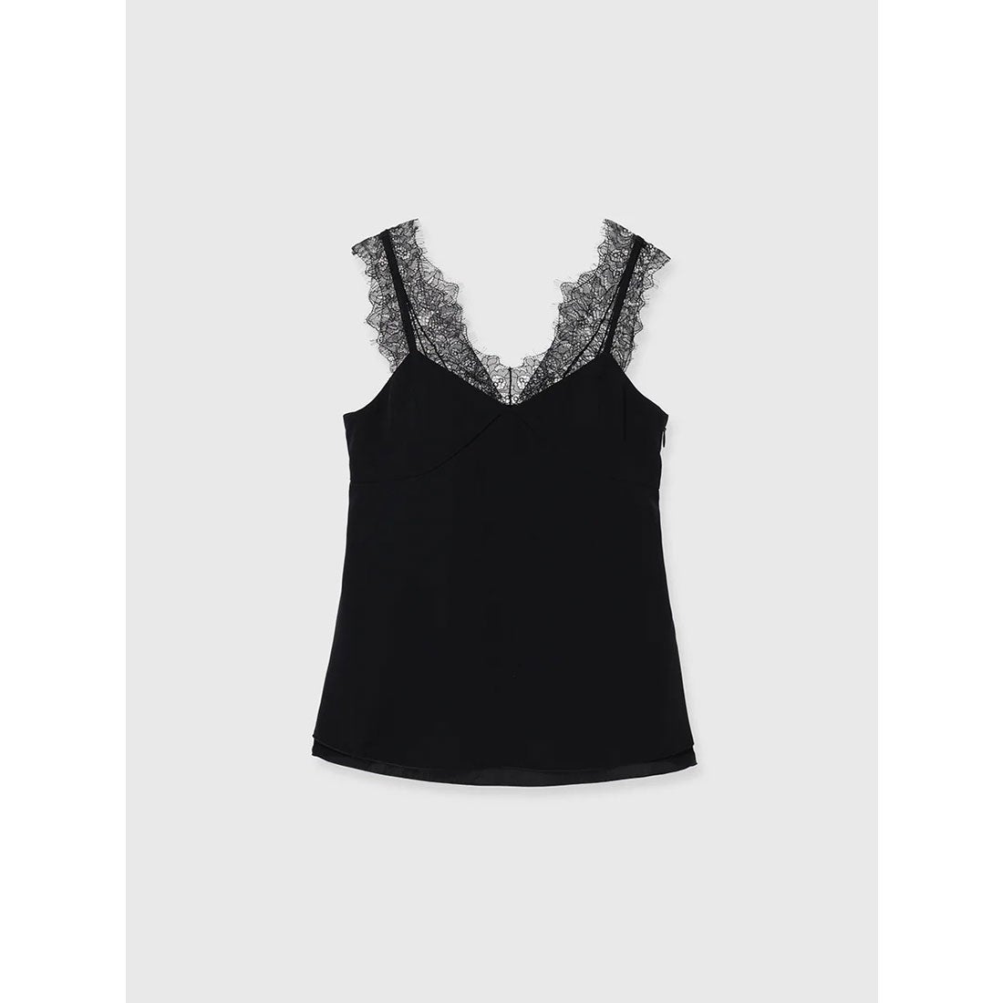 アニュアンス anuans レーストリムカップインキャミソール （BLACK