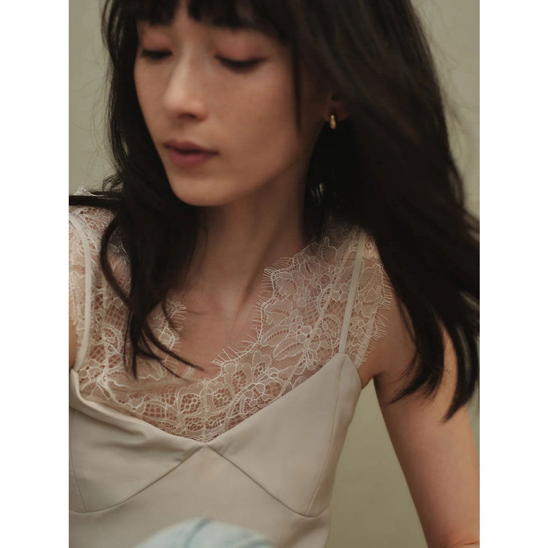 アニュアンス anuans レーストリムカップインキャミソール （IVORY