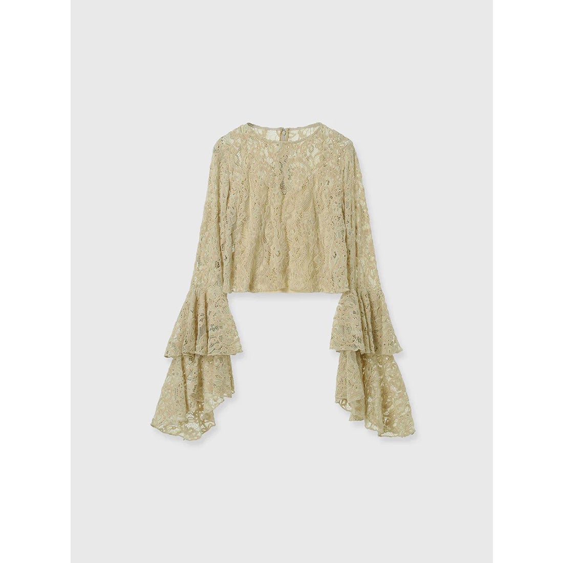 アニュアンス anuans ベロアレースボリュームスリーブブラウス