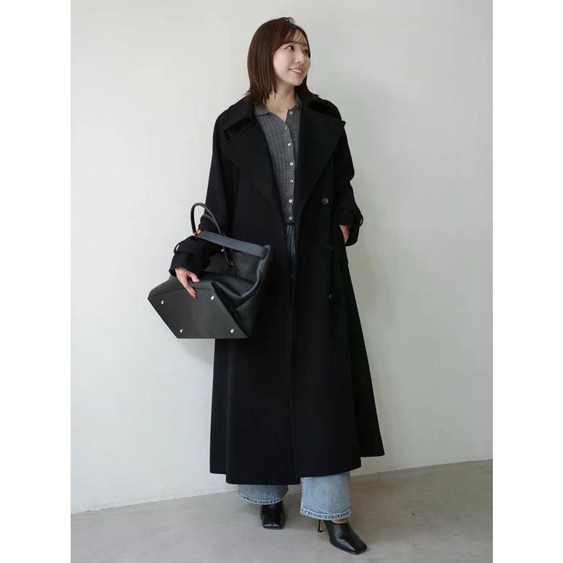 アニュアンス anuans ウールトレンチコート （DARK BROWN） -靴