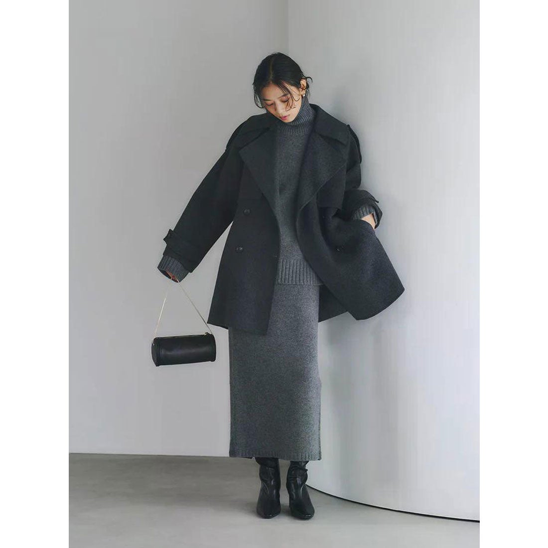 アニュアンス anuans リバーウールミドルトレンチコート （ECRU） -靴