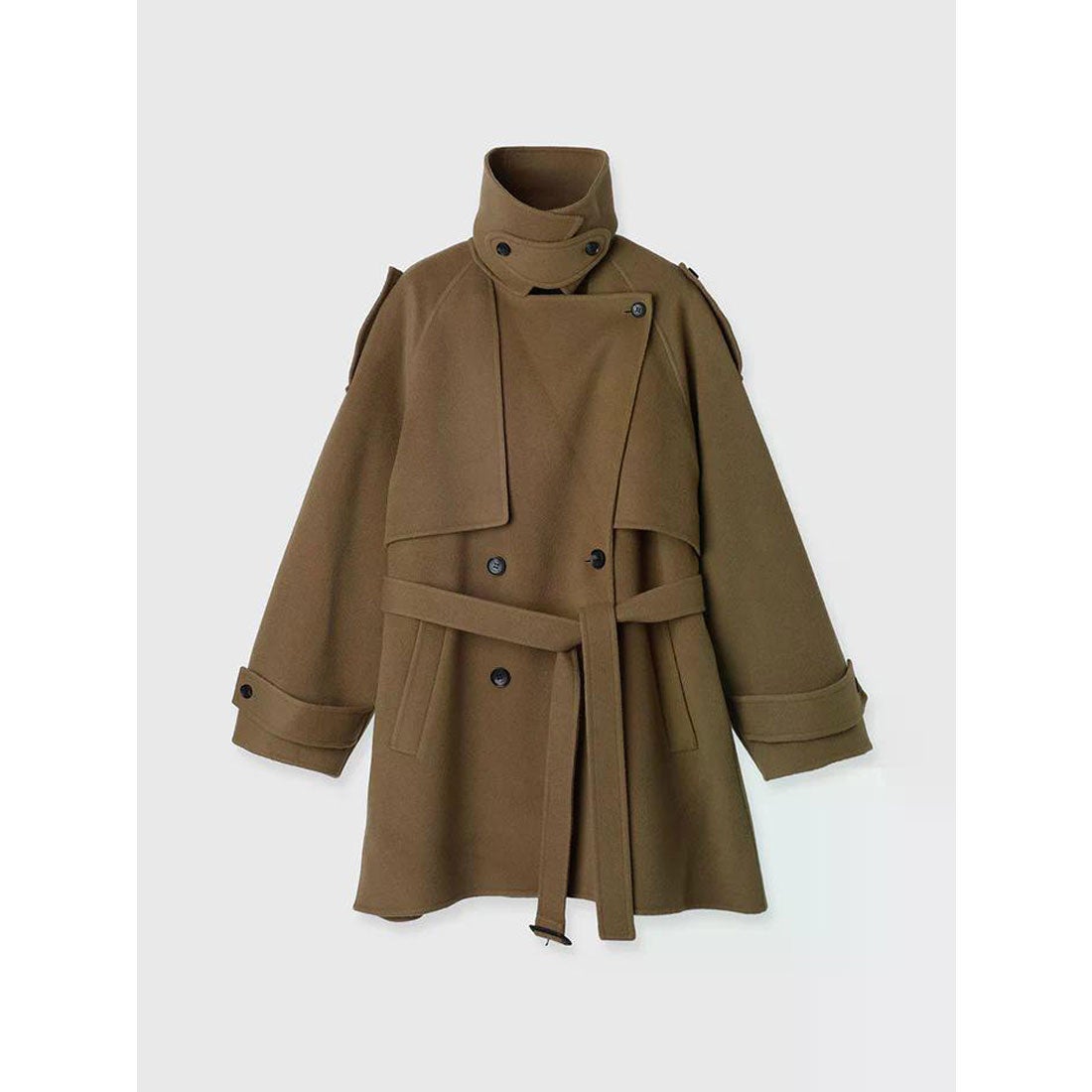 アニュアンス anuans リバーウールミドルトレンチコート （ECRU