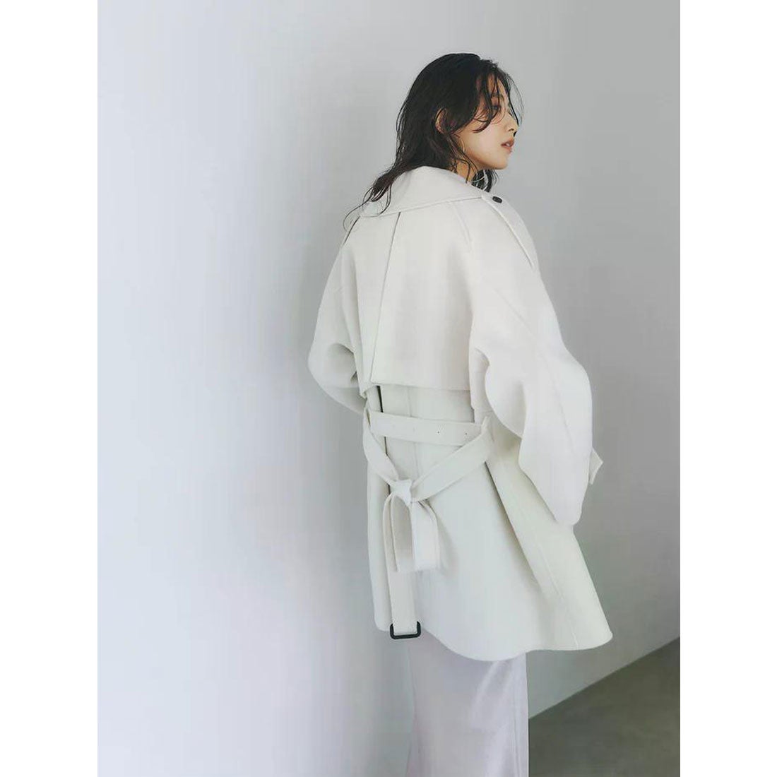 アニュアンス anuans リバーウールミドルトレンチコート （ECRU） -靴